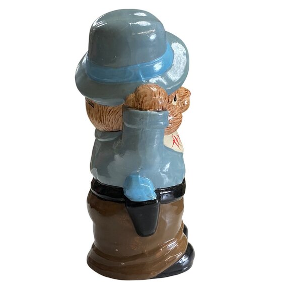 Vintage Ceramic Bandit Bear Piggy Bank - Picture 4 of 6